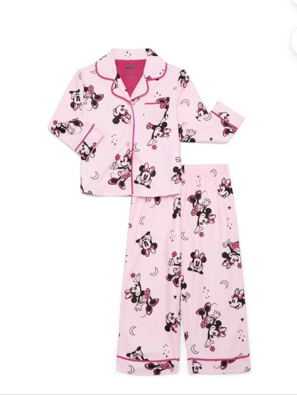BOG1@50%Off- Minnie Mouse Toddler Girls Long Sleeve Pajama Set, 2-Piece